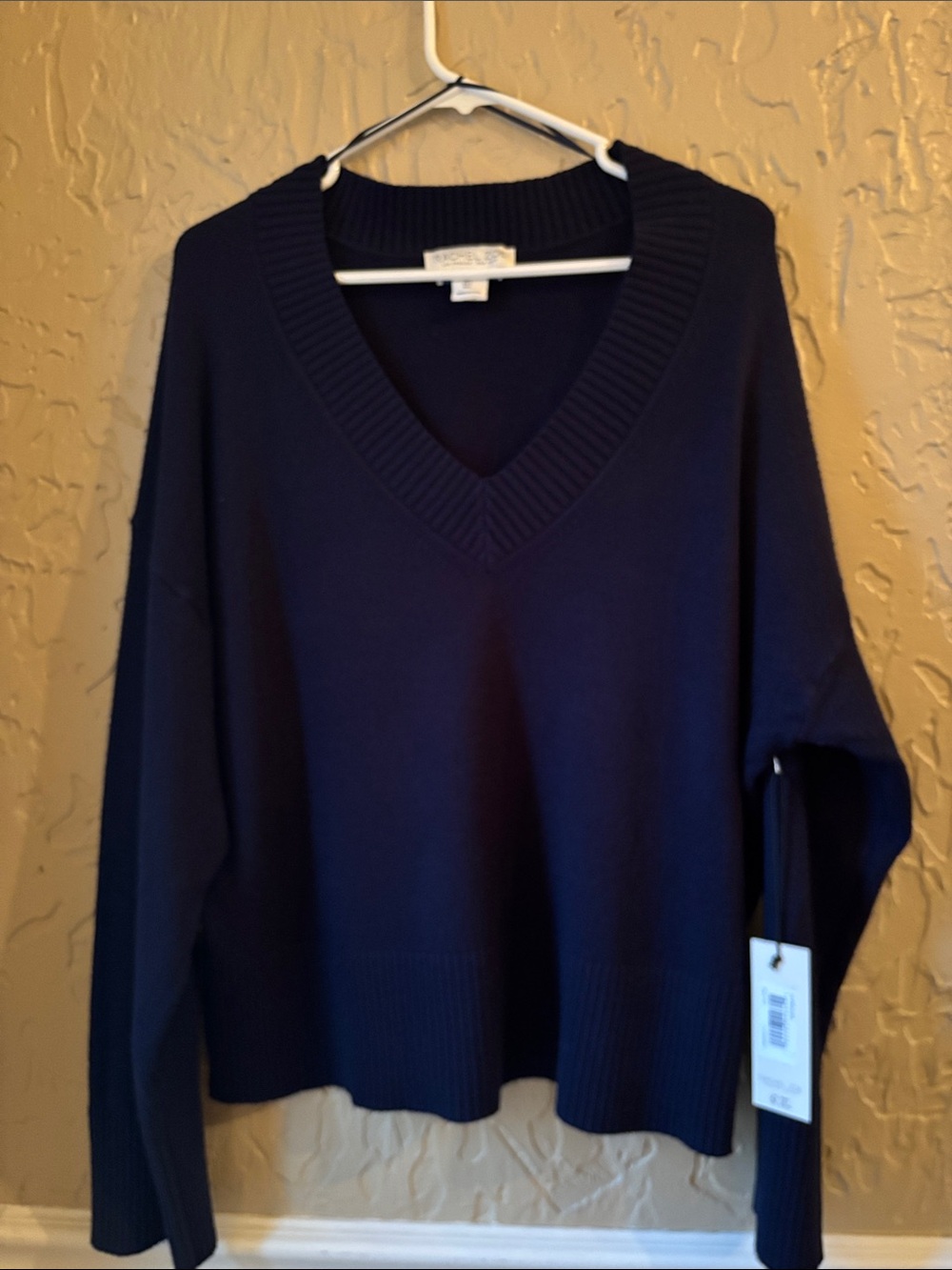 Rachel Zoe Navy V-Neck Knit Sweater